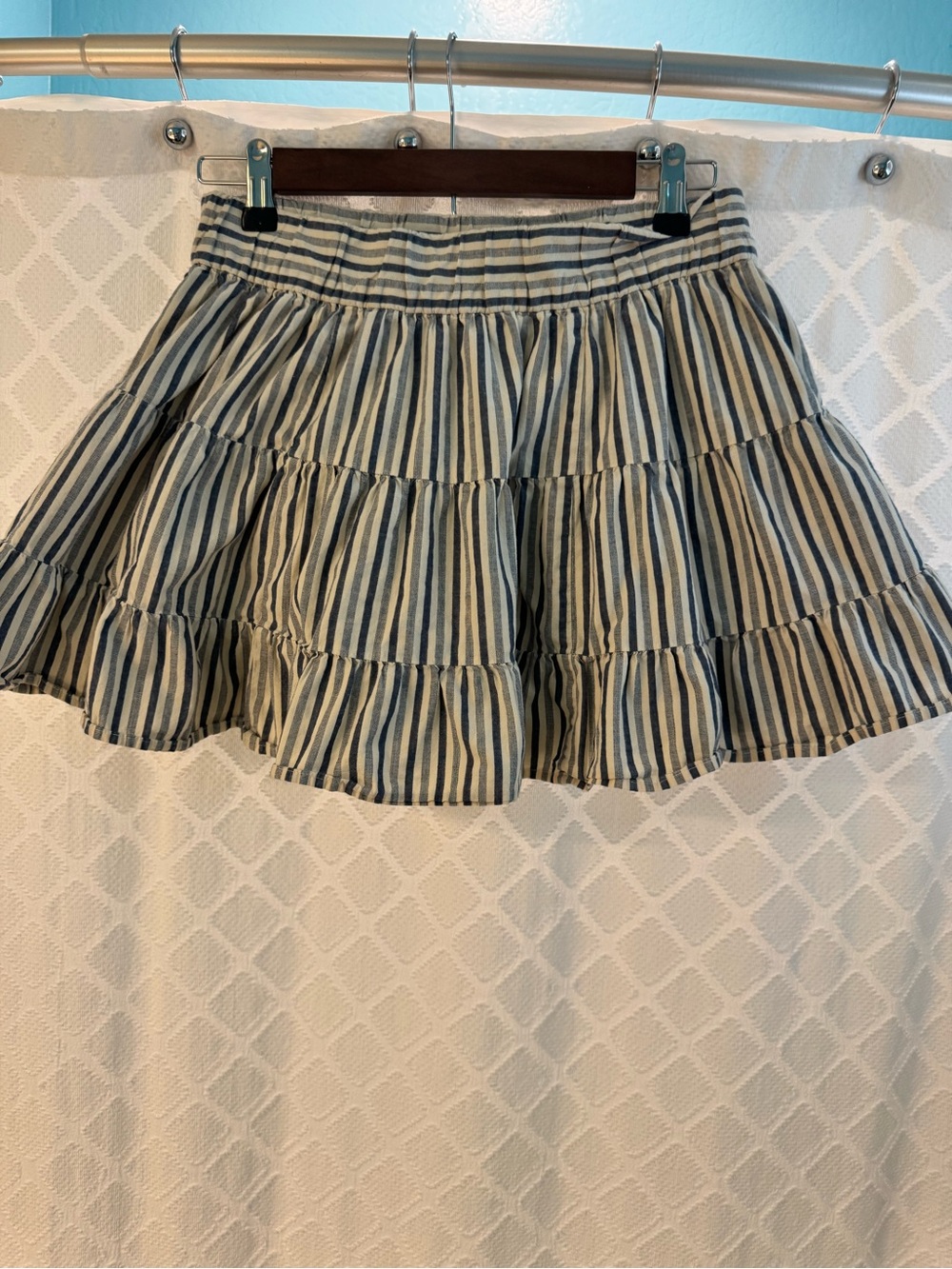 J.Crew Cocktail Stripe Tiered Ruffle Skirt